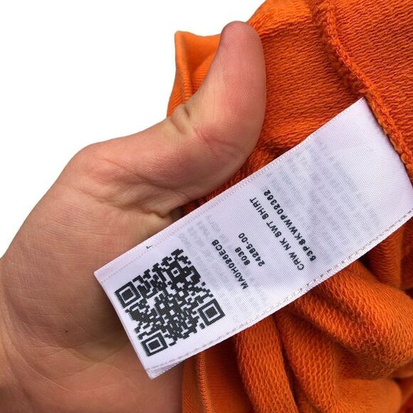 TRUE Religion Crew Neck Sweatshirt XXL Orange Big Logo - Picture 5 of 6